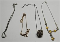 4 Rhinestone Necklaces