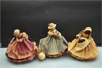 3 Corn Husk Dolls by Nan