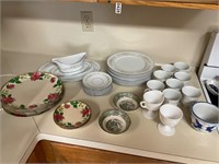 China and Beauty Rose assorted dishes- all