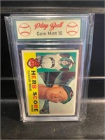 1960 Topps Herb Score Graded Gem Mint 10