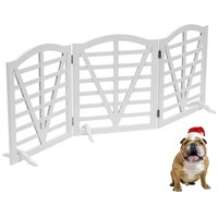 Wooden Dog Gate Freestanding Pet Gate Foldable