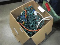 Box of LED Christmas lights, untested