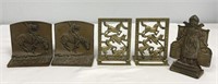 Two Brass Bookends, Door Stop