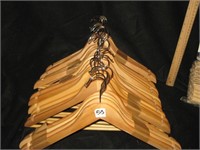 Awesome Lot of Basket of Wooden Hangers