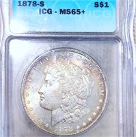 1878-S Morgan Silver Dollar ICG - MS65+