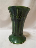 9" Green McCoy USA Art Pottery Flared Top Vase