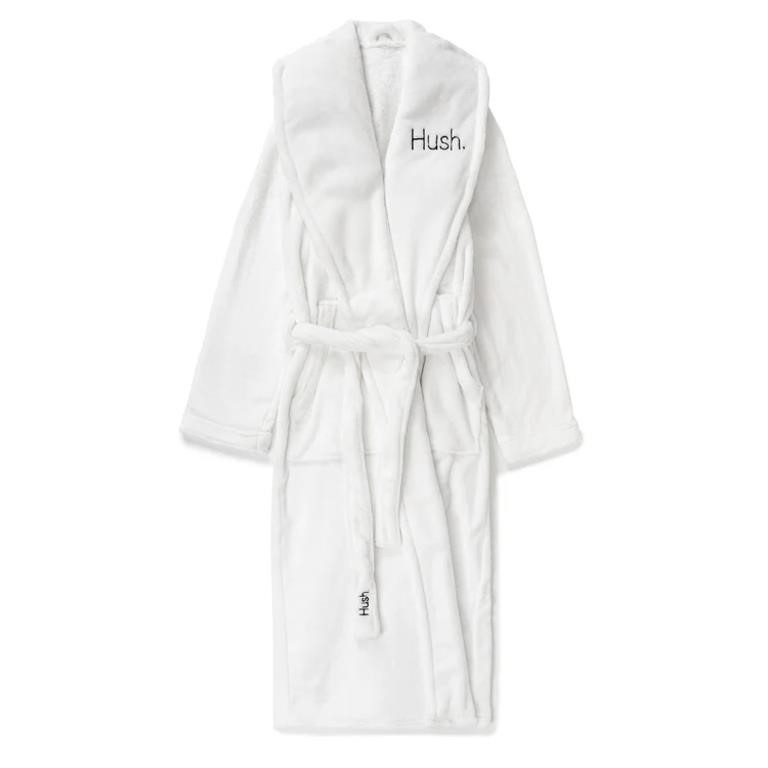 NEW Hush Large Weighted Robe In White (L)
