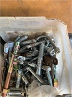 Assorted bolts. Anchor bolts etc