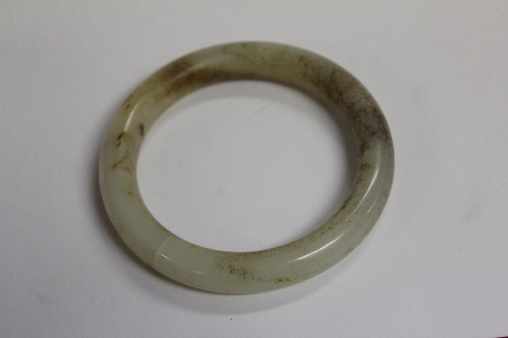 A Russet Jade Bangle Bracelet