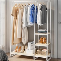 Raybee 67'H Clothes Rack  White  Portable