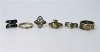 (6) Sterling Rings & Bands
