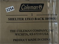 COLEMAN SHELTER 13X13 BACK HOME RETAIL $370