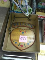 Welcome Wood Hanging Sign Lot