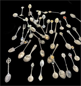 Collection of (40) Souvenir Spoons