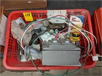 Box of Assorted Electrical Supplies