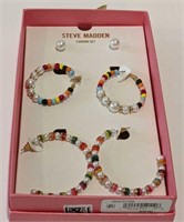 (W) Steve Madden Earring Set (3) Pairs