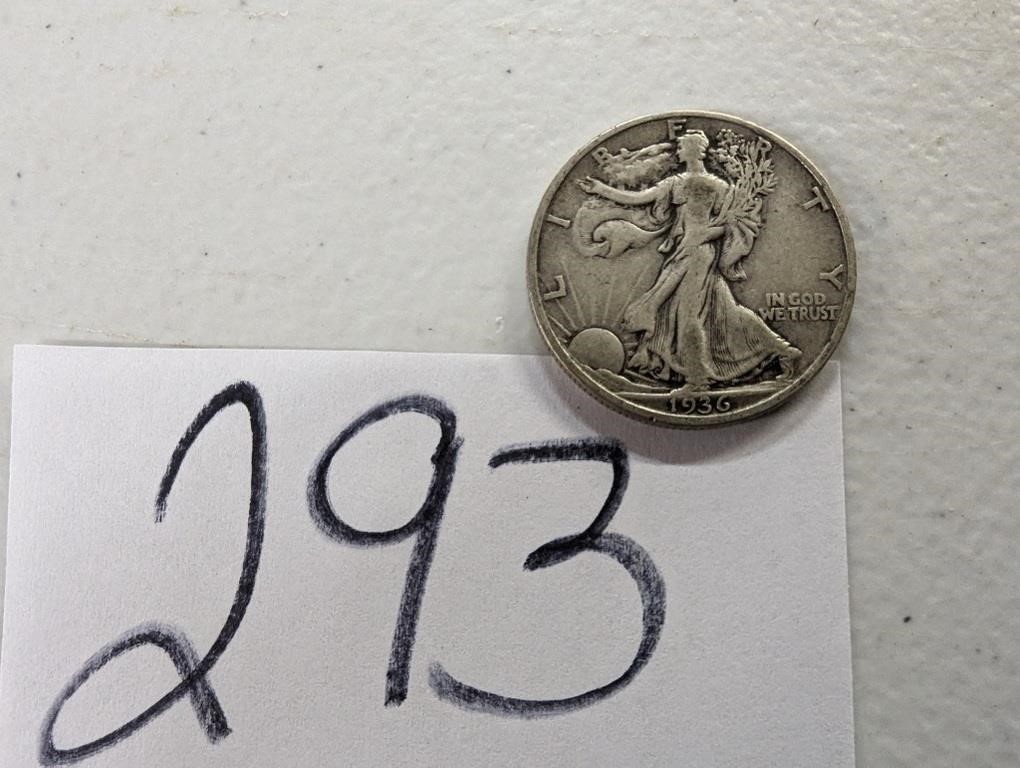 1936 Walking Liberty Half Dollar - Silver