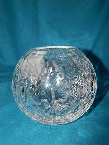 Rogaska Gallia Crystal Rose Bowl Vase