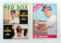 Tony Conigliaro Topps Cards 1964 Rookie Stars 1966
