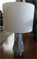 Designer pinch pottery font lamp with adjustable