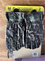 Plainsman Cabrette Leather Gloves, Medium 2 pair