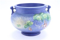 Roseville Blue Fuchsia Double Handled Pot