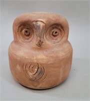 Artistian Terracotta Pottery Owl vtg