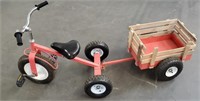 Heavy Duty Metal Tricycle W/ Trailer