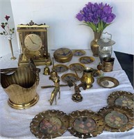 Brass Items, Clock, Nautical Coasters, & More