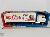 Rare Ertl 3828 Lucky Truck & Trailer