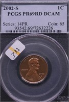 2002 S PCGS PF69DC RED LINCOLN CENT