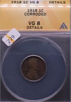1918 ANAX VG8 DETAILS LINCOLN CENT