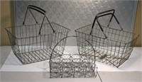 Vintage Metal Shopping Baskets