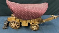 Wagon ceramic lamp 10”x12”