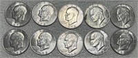 10 - 1972 Eisenhower Dollars