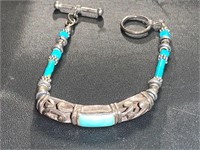 STERLING BRACELET WITH TURQOUIS