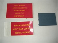 Fire & Alarm Plastic Signs  largest 10x7 inches