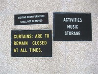 Assorted Prison Plastic Signs  largest 12x9