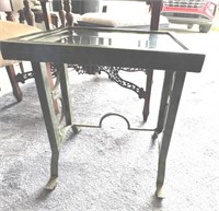 METAL AND GLASS OCCASSIONAL TABLE
