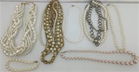 7 pc lot of faux Pearl jewelry