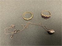 14K Ring, 10K ring, Tiffany Sterling Necklace