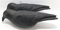 * 2 Vintage Crow Decoys - Possibly Herter's and