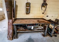 Large Metal Work Bench - 6' x 28" x 37" Tall with