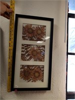 Framed Flower Picture Dried Wall Decor