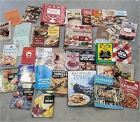 Box of nice cookbooks including the taste of