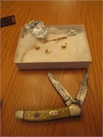 mason pocketknife & costume jewelry