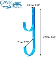 4PCS Aluminum Pole Hanger Set, Blue