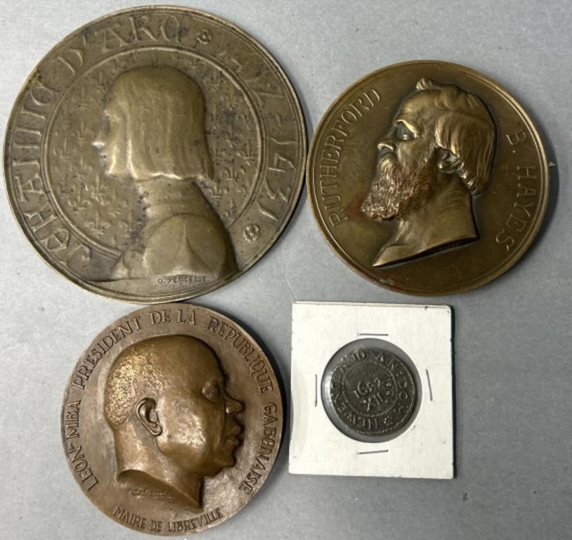 Bronze Token Medals & 1692 Coin Copy