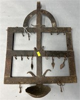 Wrought Iron Hanging Tool Rack