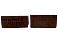 2 Wooden Pacha Crates